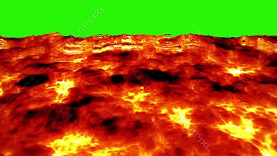 The Floor is Lava Vertical Green Screen 3D Rendering Animation