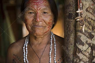 Indigenous woman from Brazilian Amazon