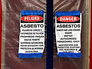 Asbestos Abatement Signs