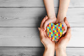 Mental health care concept. puzzle, jigsaw pattern