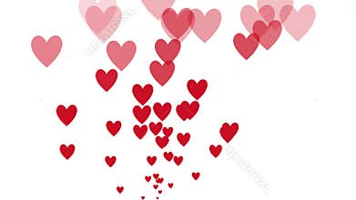 Red flying hearts