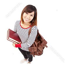 Smiling Asian student