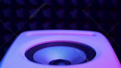 Close up of Speaker having Bass Effect