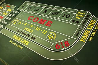 Casino Gambling Gaming Craps Table Game
