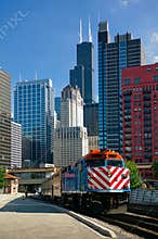 Chicago metra train