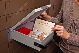 Locker in a bank vault