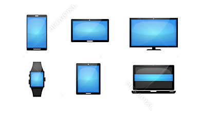 Business Internet Technology Icons Set