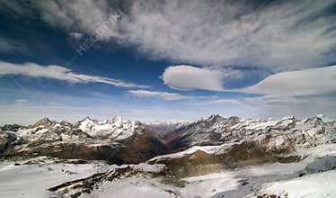 Mountains landscape in the Alpine range