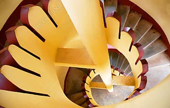 Colourful stair pattern abstract photography
