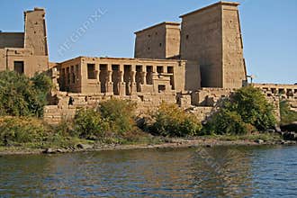 Island view of Philae temple - Aswan Egypt