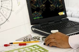 Drafting of a design- engineering plans and calculator