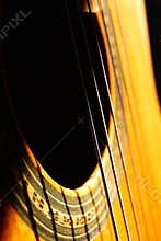 Sun shining on a beautiful acoustic body