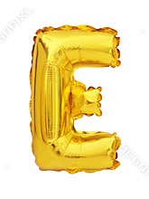 letter E balloon font isolated on white