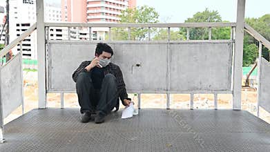 Unemployment and mental health problem. Post-traumatic stress disorder ptsd. Resignation and stressful.