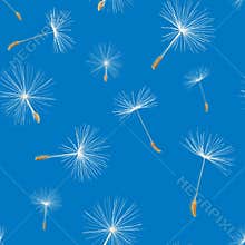 Dandelion seeds seamless pattern