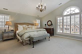 Master bedroom with circular window