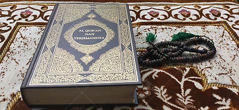 Alquran and tasbih for ramadhan kareem