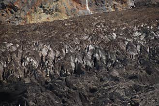 Ventisquero Negro glacier - the black glacier in Argentina