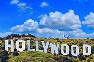 Iconic Hollywood Sign of Los Angeles, California