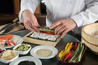 Chef Preparing Sushi-3