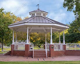 Gazebo in Haggard Park in downtown Plano, Texas.
