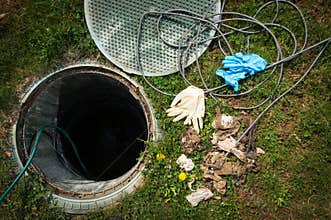 Unclogging septic system