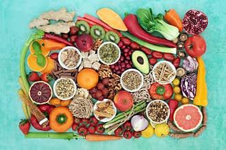 Superfood Food for a Healthy Vegan Diet