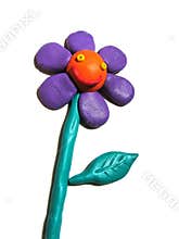 Smiling flower character