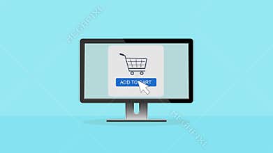 Animation of Shopping online app, shopping on Website, ecommerce, shopping online and Digital marketing concept