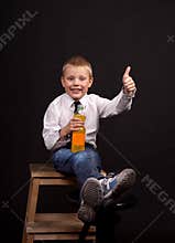 Boy with lemonade