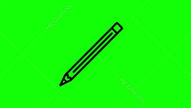 Animated outlined pencil icon