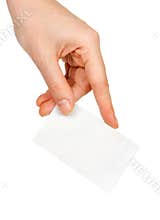 Hand and a card