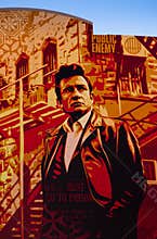 Mural of Johnny Cash in Sacramento