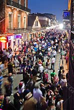 Bourbon Street at dusk