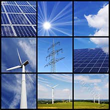 Green energy collage