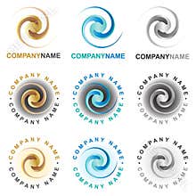 Spiral icons and logo design elements
