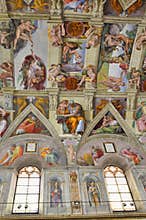 Sistine chapel ceiling paintings