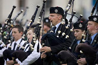 Bagpipes at the Highland Games in Scotland