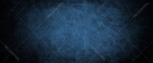 Black and blue vintage background with distressed grunge texture and soft color design with dark black border