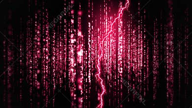 Pink lightning and glittery lights