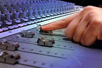 Recording Studio Mixing Console