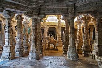 Chaumukha Mandir Jain Temple in Ranakpur, Rajasthan, India