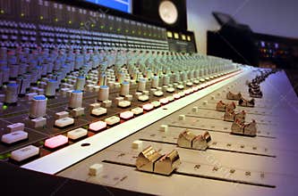 Recording Studio Mixing Console