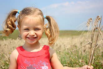 A kid with wheat