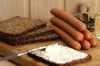 Sausage, also known as knackwurst