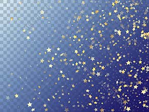 Star shining gold gradient sparkles on transparent background
