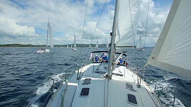 Yachts go to sea. Yacht Racing