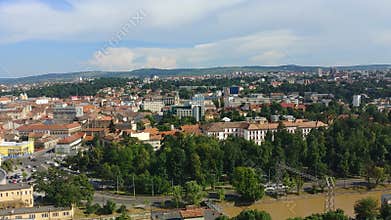 Panoramic view of Cluj-Napoca city in Transylvania
