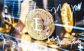 Fluctuating course of Bitcoin