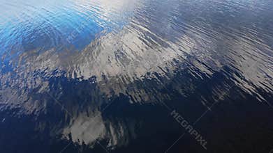 Clouds reflected in lake